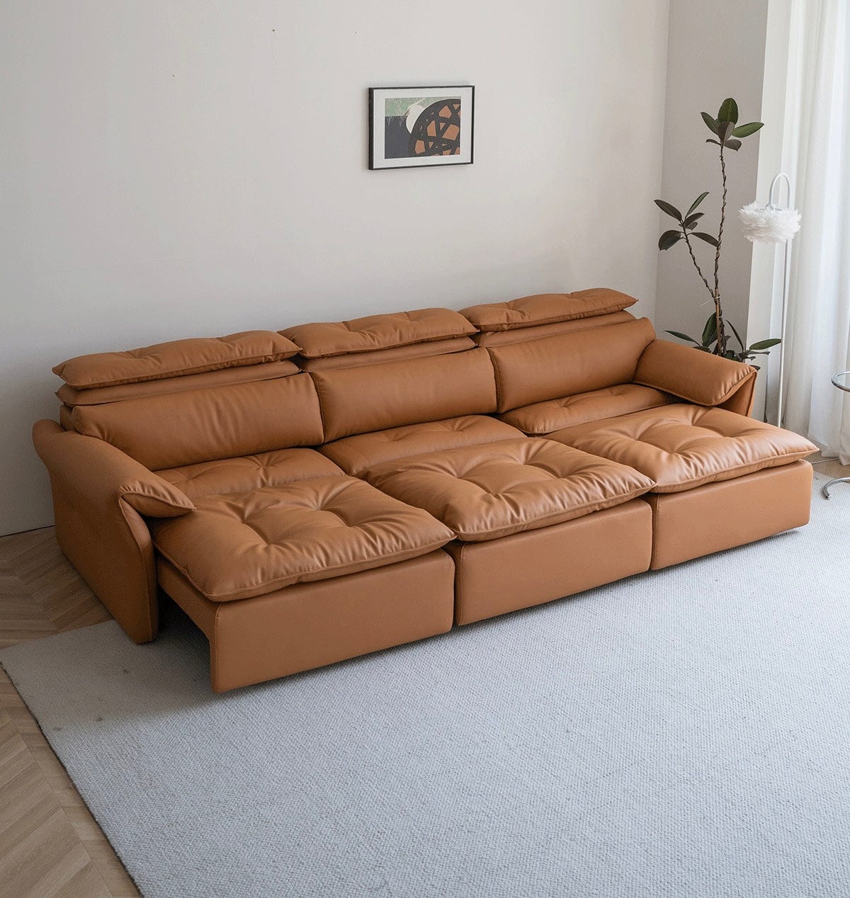 Home Atelier Greken Electric Motorized Leather Sofa Bed