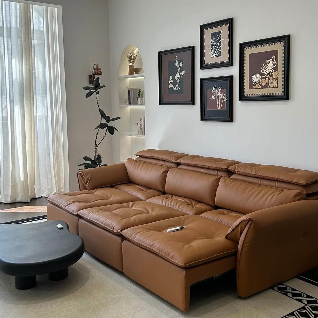 Home Atelier Greken Scratch Resistant Electric Motorized Leather Sofa Bed