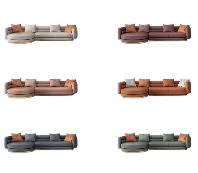 Home Atelier Gwenia Sectional Curve Chaise Sofa