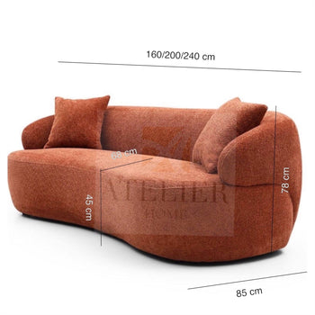 Home Atelier Haikal Scratch Resistant Curve Sofa