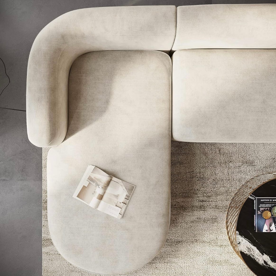 Home Atelier Harold Sectional Curve Sofa