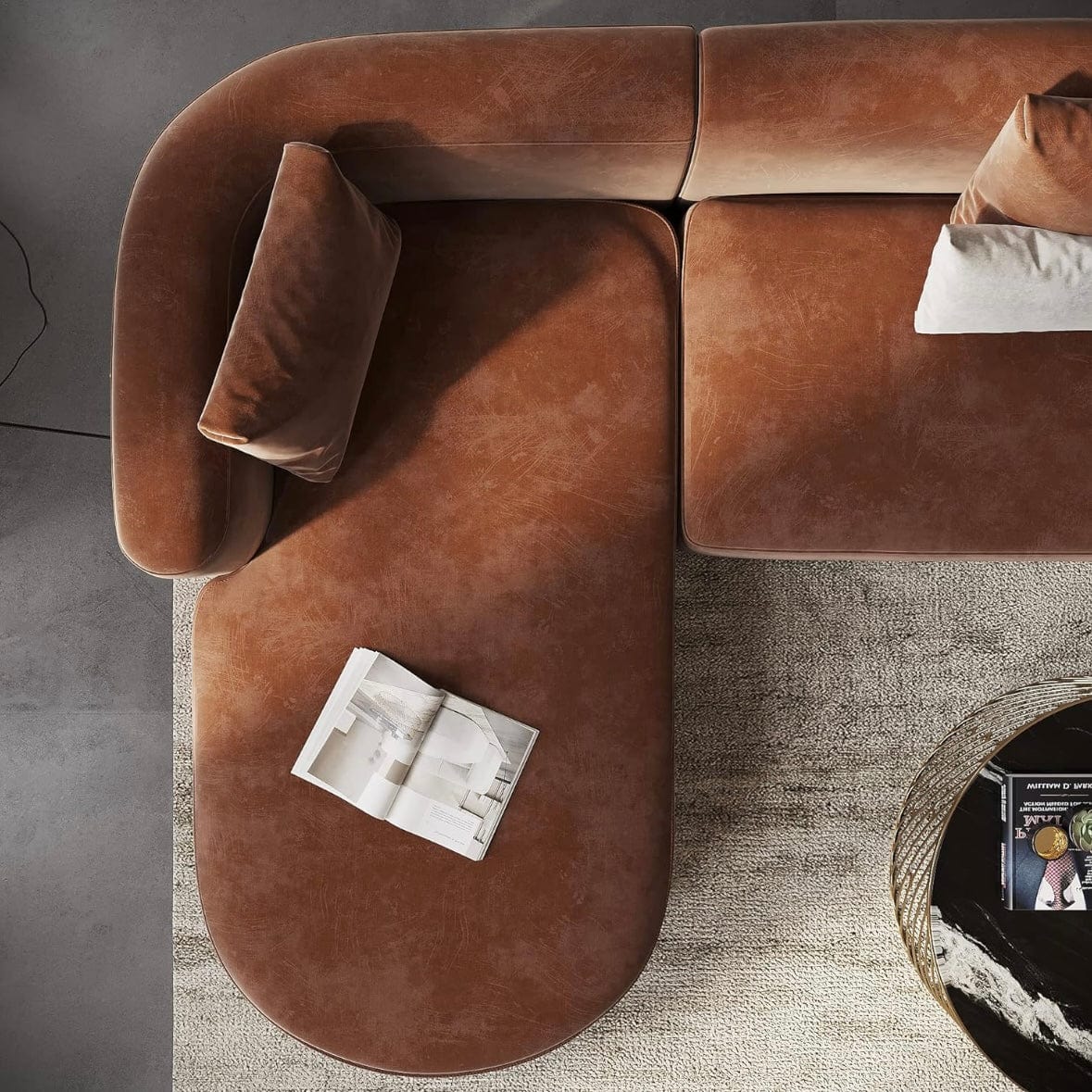 Home Atelier Harold Sectional Curve Sofa