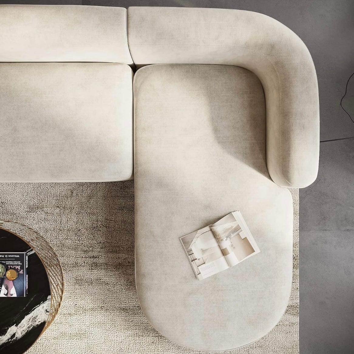 Home Atelier Harold Sectional Curve Sofa