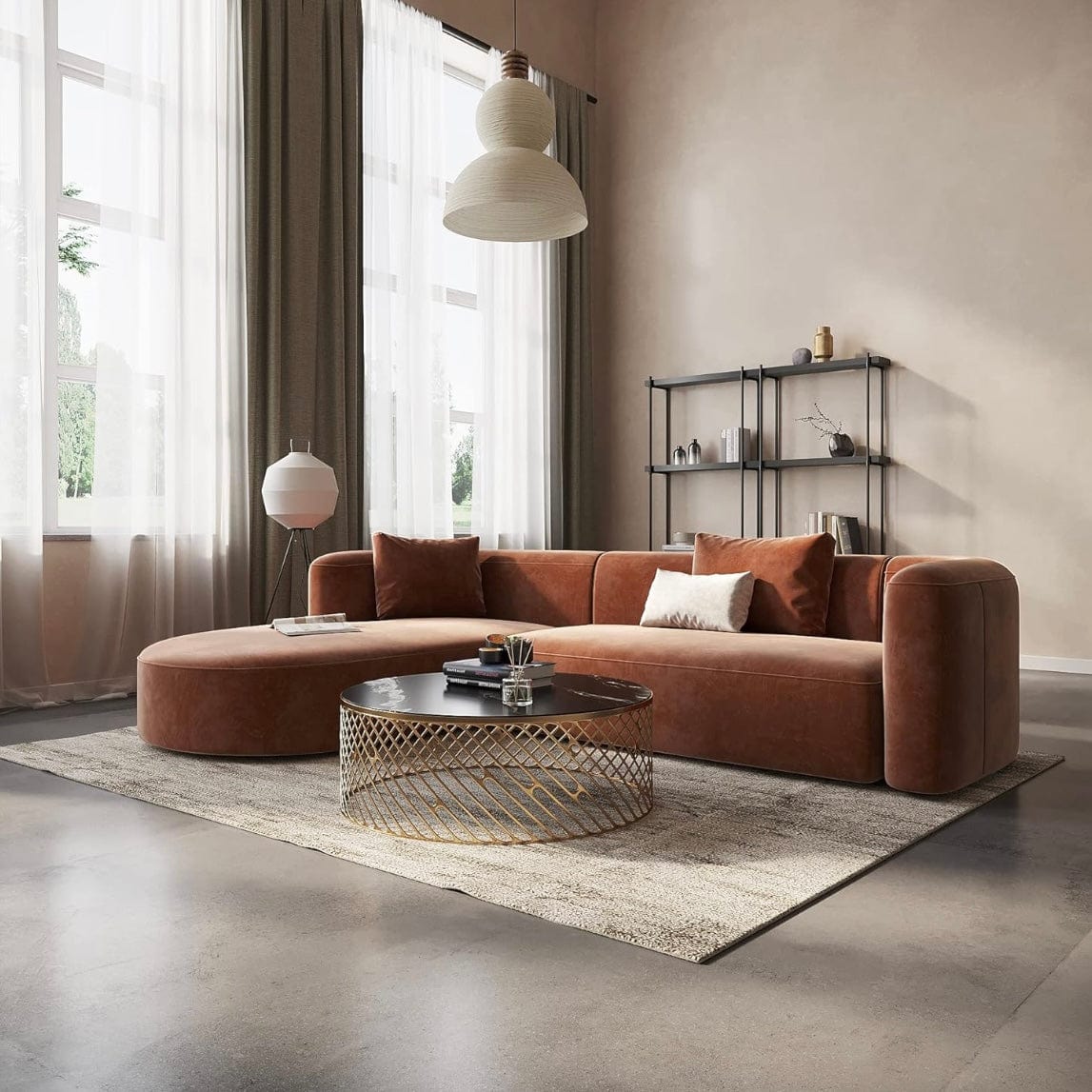 Home Atelier Harold Sectional Curve Sofa