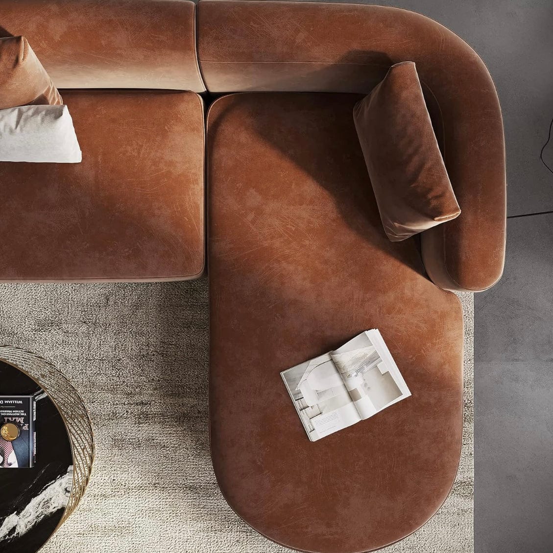 Home Atelier Harold Sectional Curve Sofa