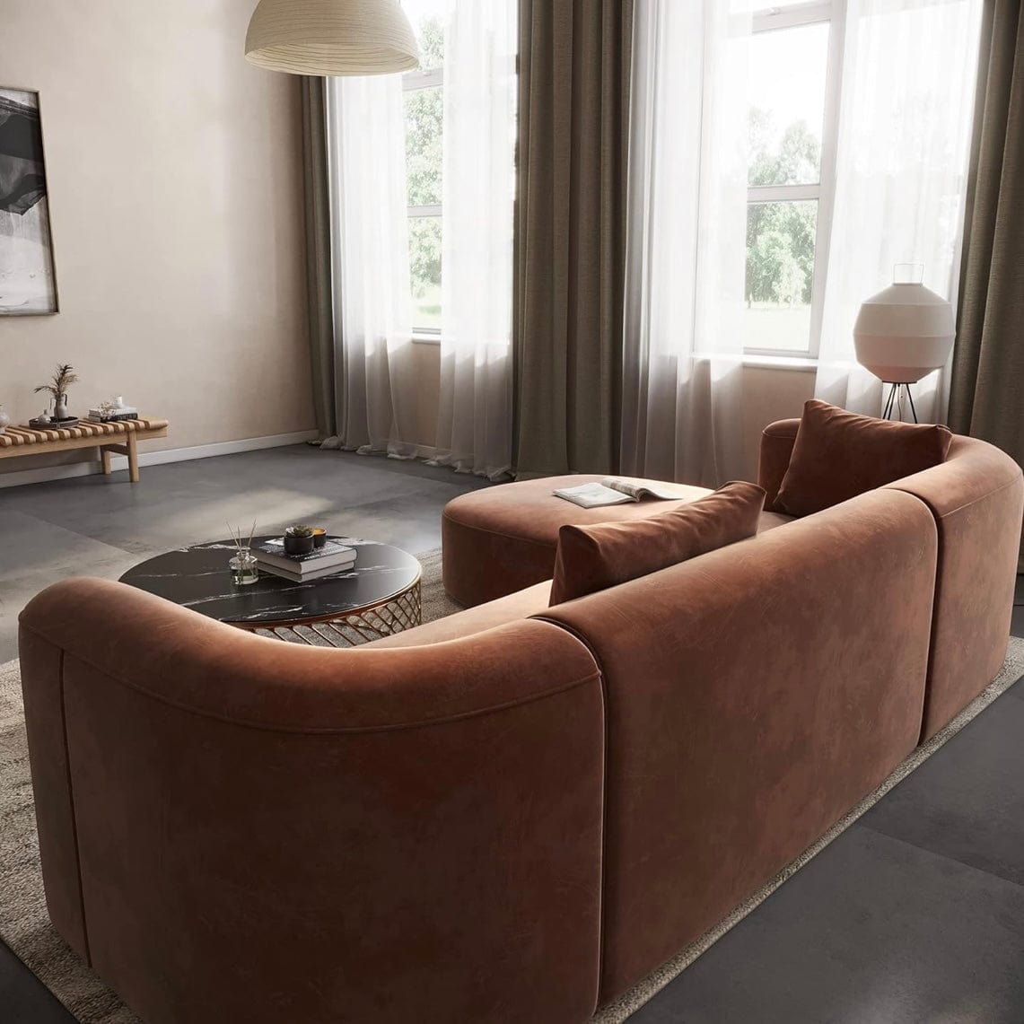 Home Atelier Harold Sectional Curve Sofa