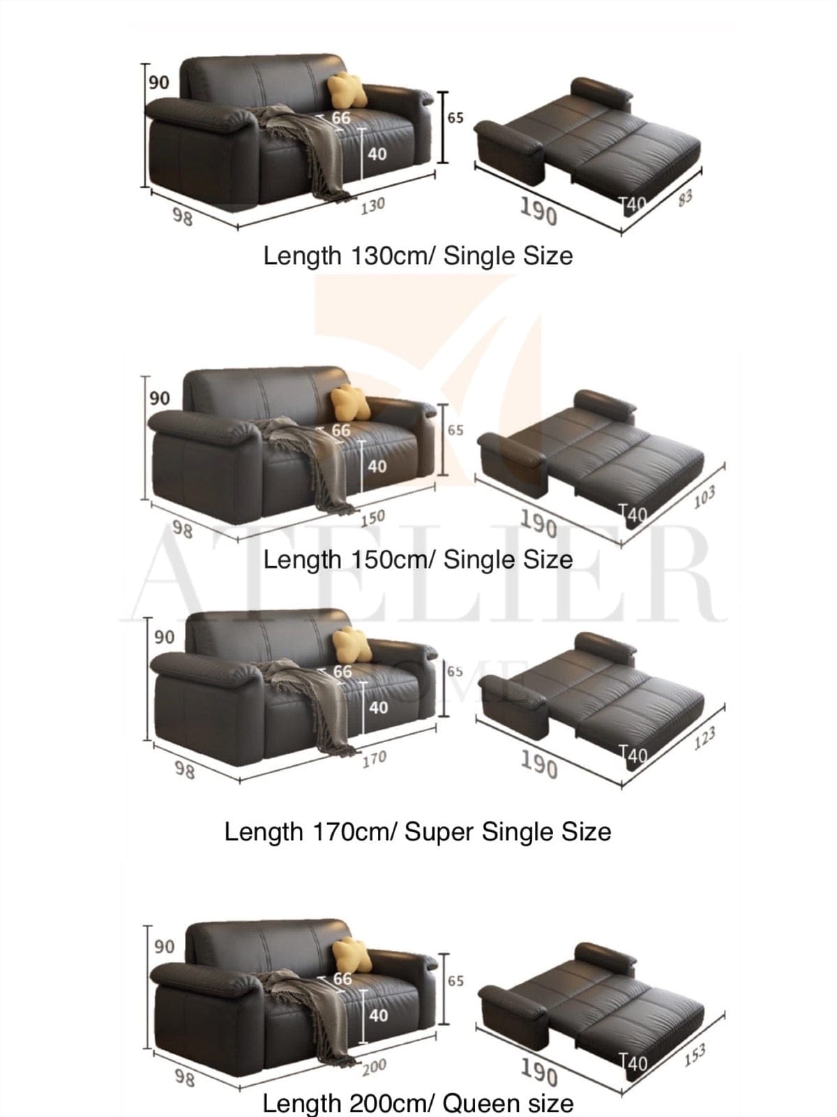 Home Atelier Heidi Electric Sofa Bed