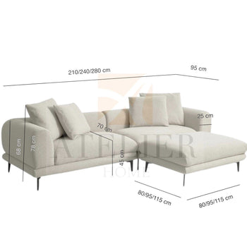 Home Atelier Howard Performance Boucle Sectional Sofa