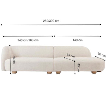 Home Atelier Ignazio Sectional Curve Sofa