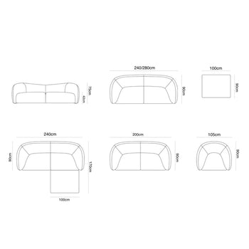 Home Atelier Imelda Curve Sofa