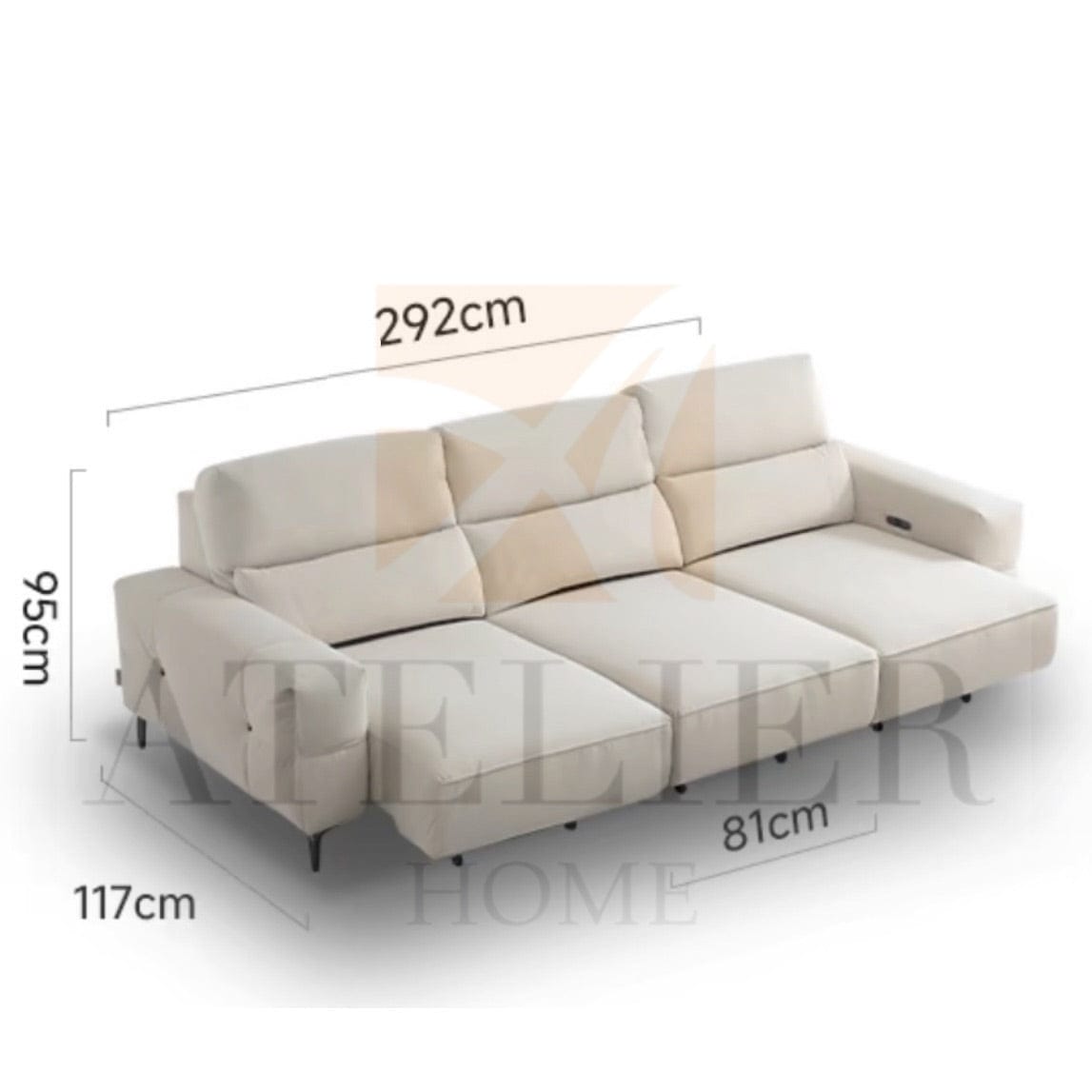 Home Atelier Irina Scratch Resistant Electric Sofa Bed