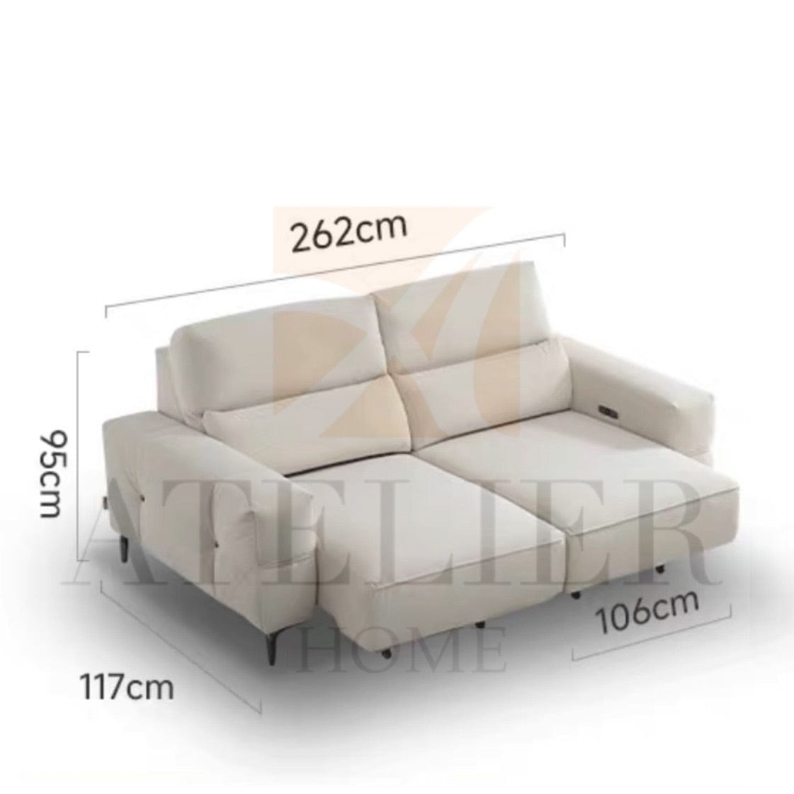 Home Atelier Irina Scratch Resistant Electric Sofa Bed