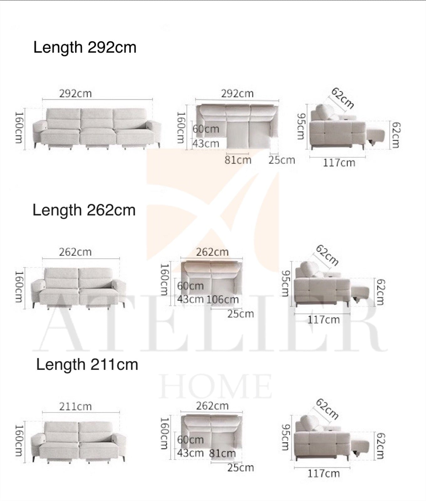 Home Atelier Irina Scratch Resistant Electric Sofa Bed