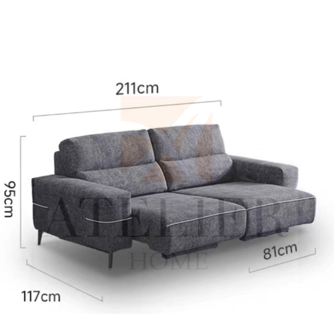 Home Atelier Irina Scratch Resistant Electric Sofa Bed