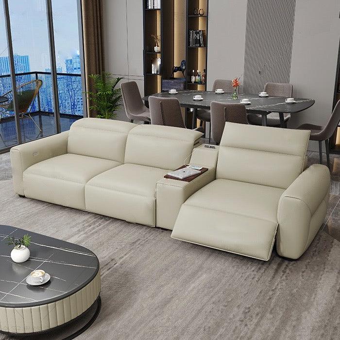 Home Atelier Italian Genuine Cowhide Leather / 1 seater / Chestnut Brown Athena Electric Recliner Leather Sofa