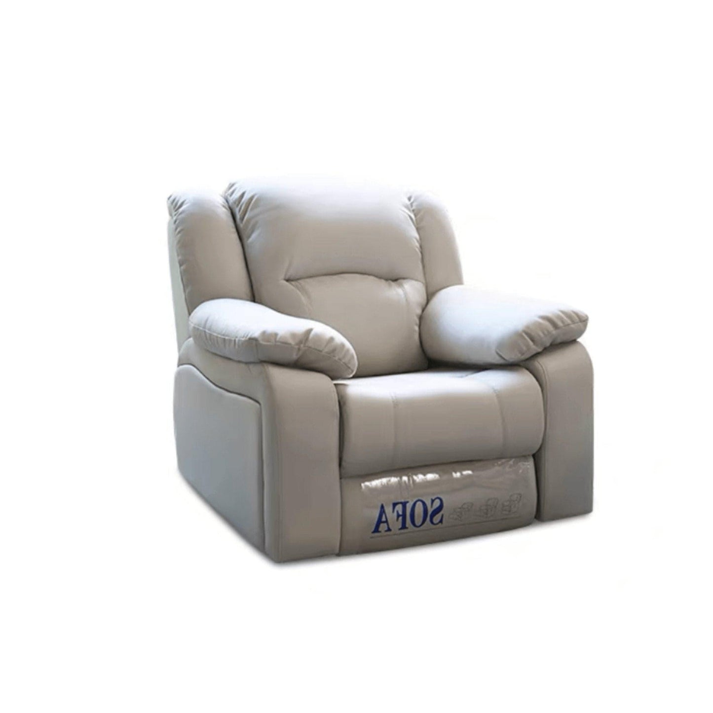 Home Atelier Italian Genuine Cowhide Leather / 1 seater Manual Recliner / Beige Tott Recliner Sofa