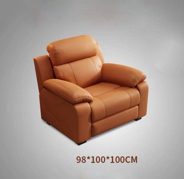 Home Atelier Italian Genuine Cowhide Leather / 1 seater Manual Recliner / Dark Grey Mark Recliner Sofa