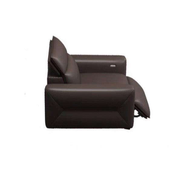Home Atelier Italian Genuine Cowhide Leather / 1 seater / Oak Brown Athena Electric Recliner Leather Sofa