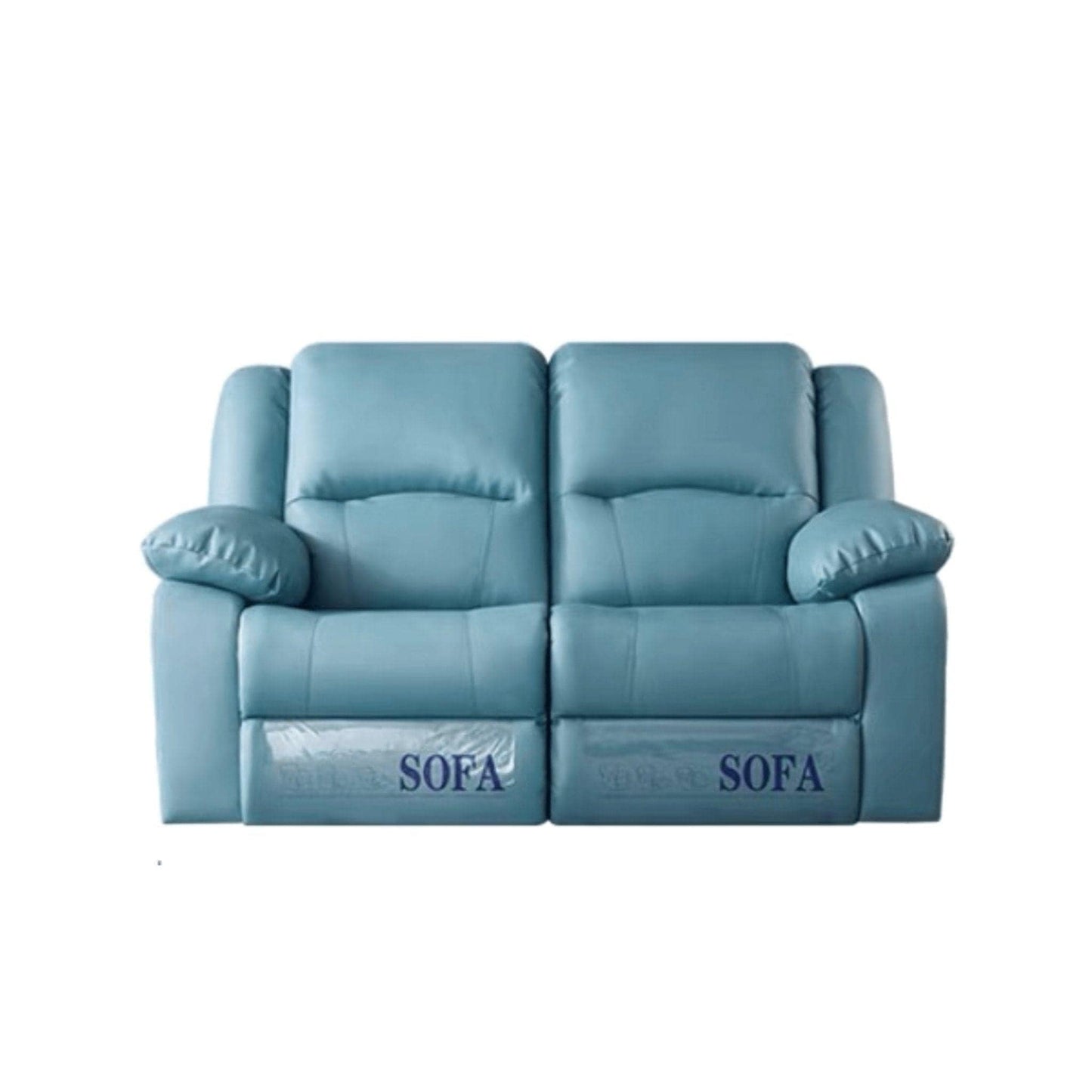 Home Atelier Italian Genuine Cowhide Leather / 2 seater Manual Recliner / Light Grey Tott Recliner Sofa