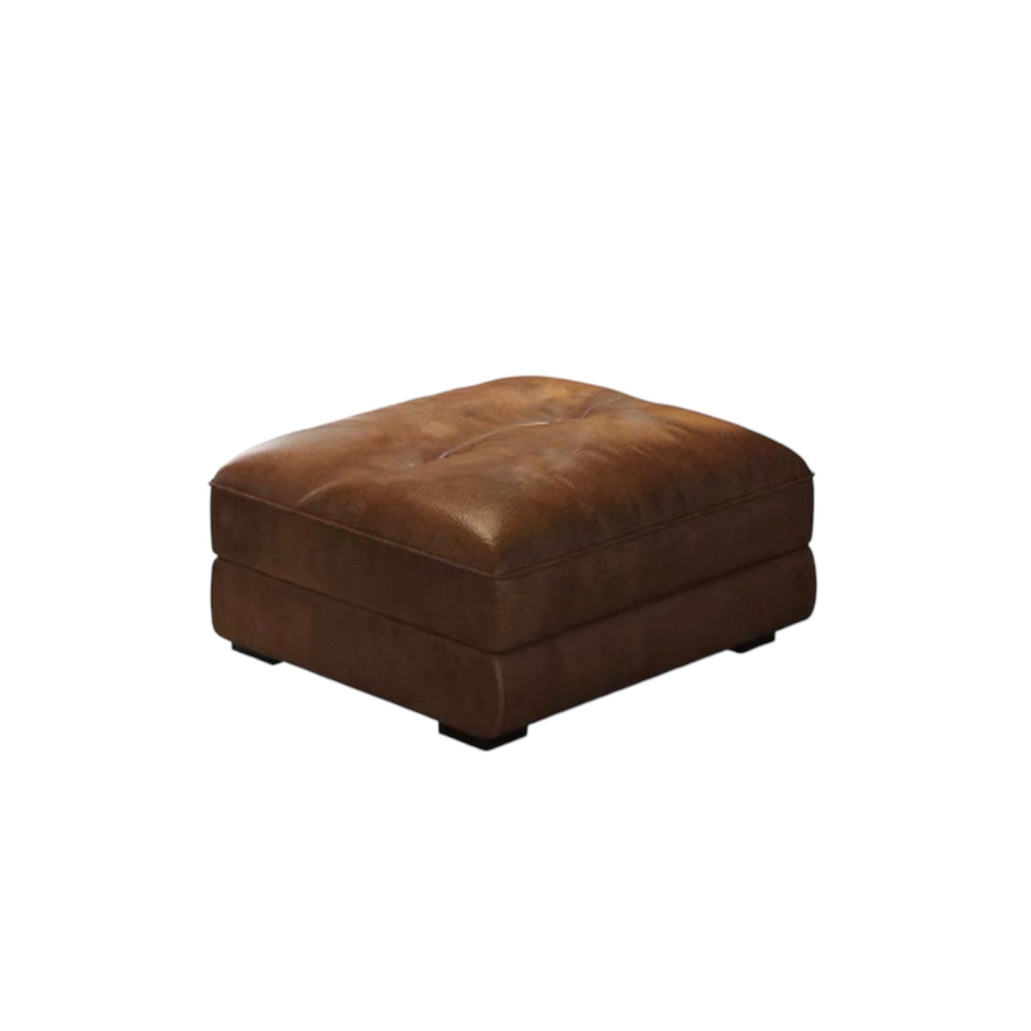 Home Atelier Italian Genuine Cowhide Leather / Foot Rest/ L80 x W70 cm Melvin Sectional Leather Sofa