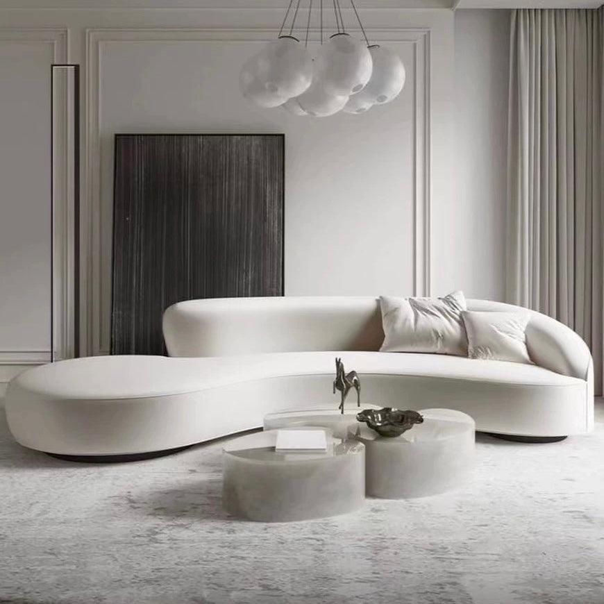 Home Atelier Italian Velvet Fabric / 2 seater/ Length 160cm / White Joe Sofa