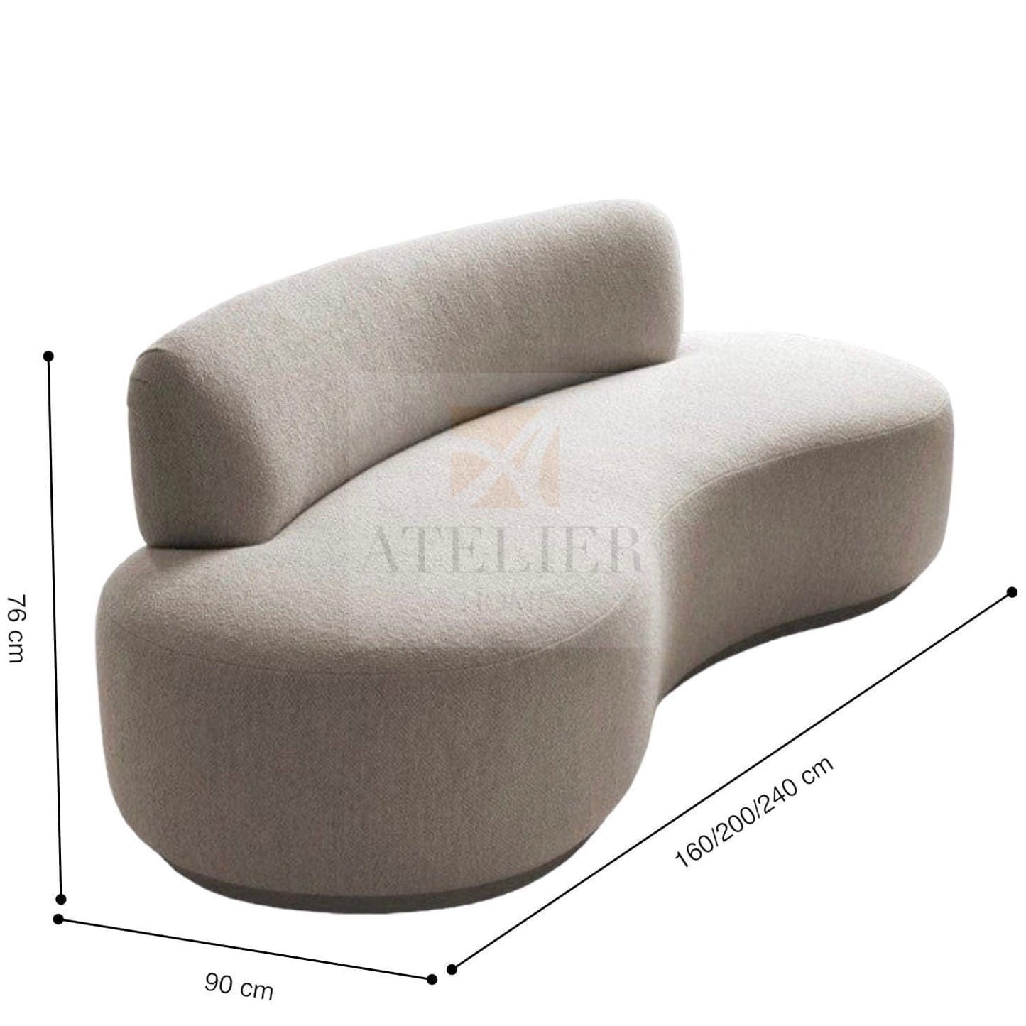 Home Atelier Jameson Performance Boucle Curve Sofa