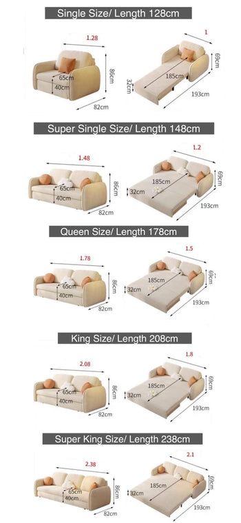 Home Atelier Jamier Scratch Resistant Storage Sofa Bed