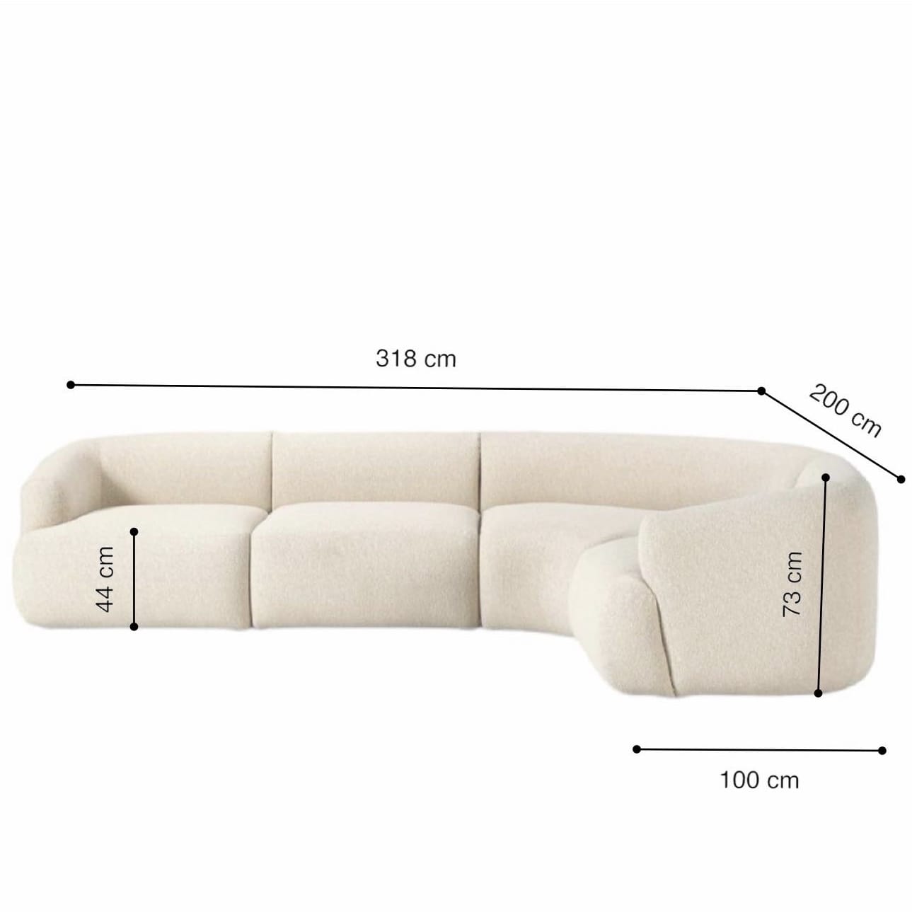 Home Atelier Jardin Boucle Sectional Sofa