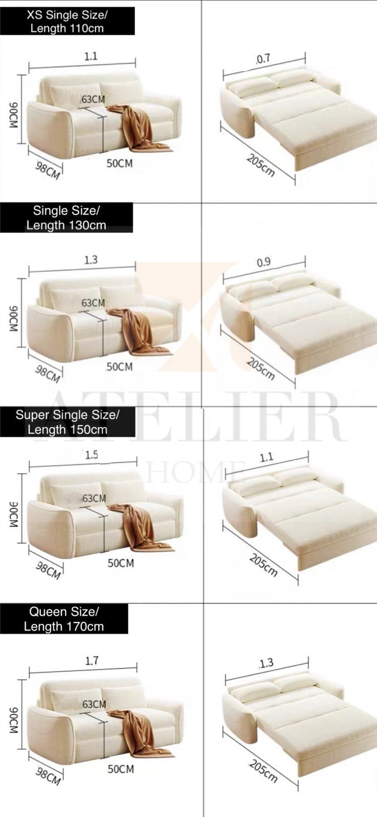 Home Atelier Jay Electric Sofa Bed