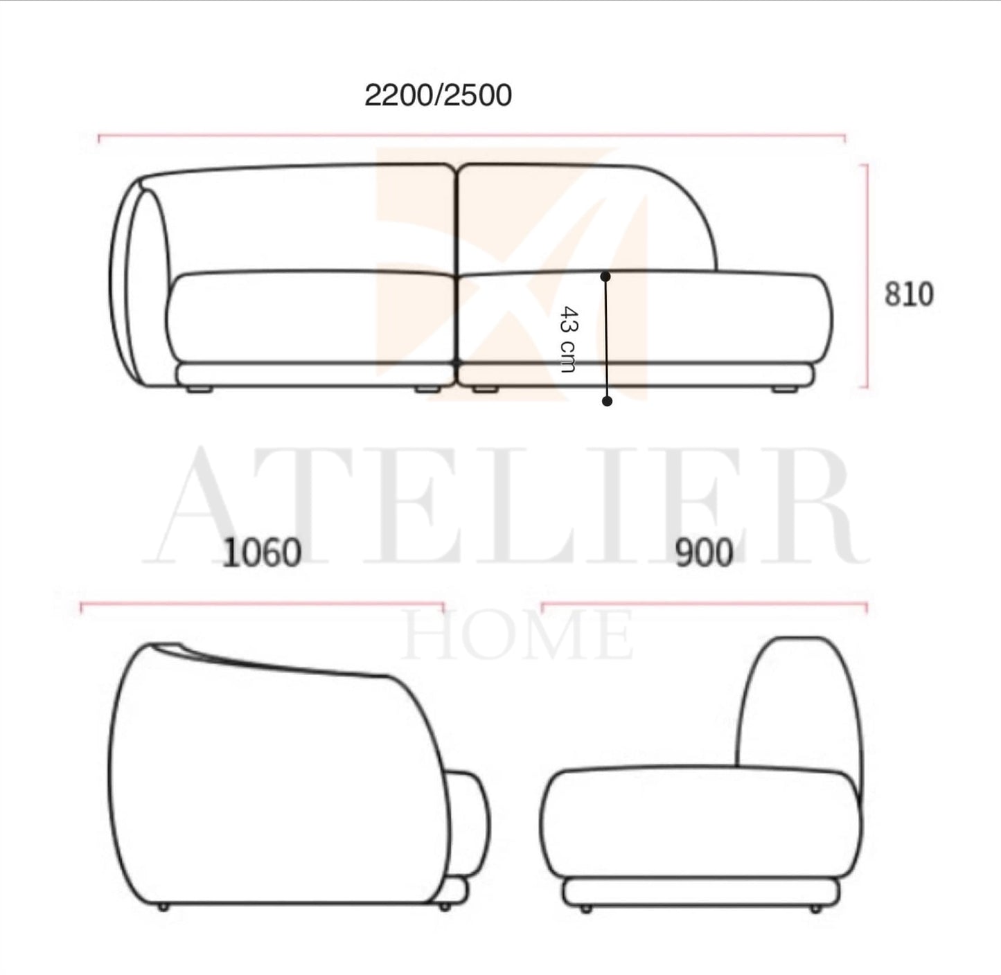 Home Atelier Jeff Performance Boucle Sofa
