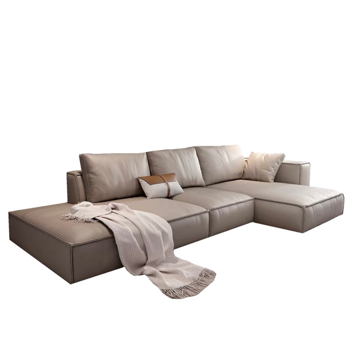 Home Atelier Jonathan Scratch Resistant Sectional Leather Sofa