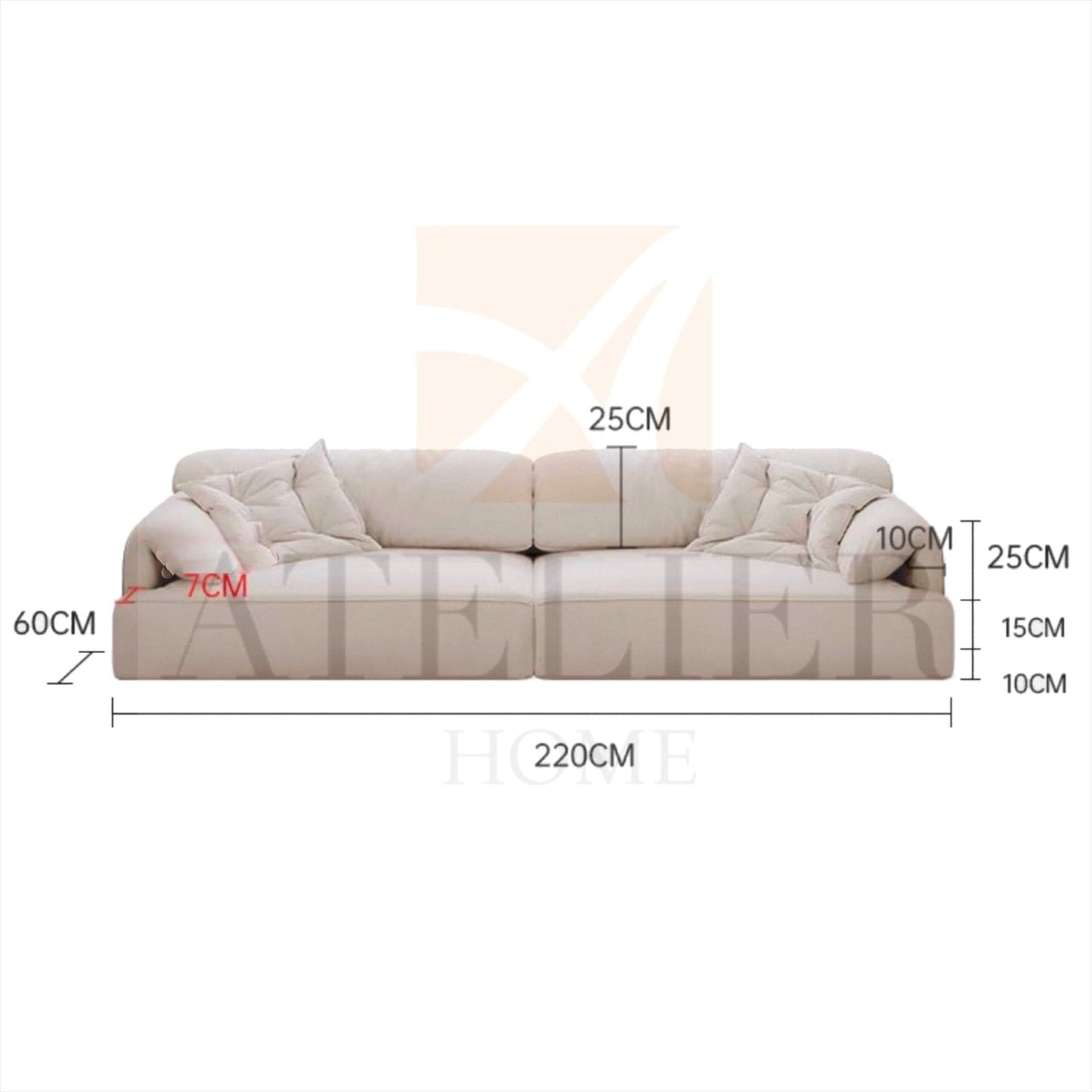 Home Atelier Kegan Scratch Resistant Customise Bay Window Sofa
