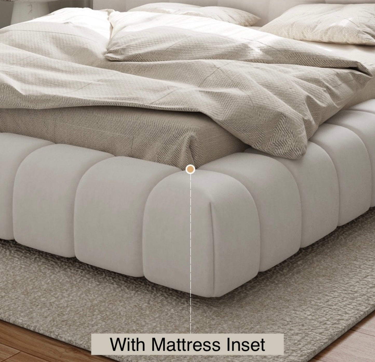 Home Atelier Kelly Boucle Bed Frame