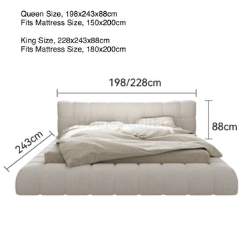 Home Atelier Kelly Boucle Bed Frame