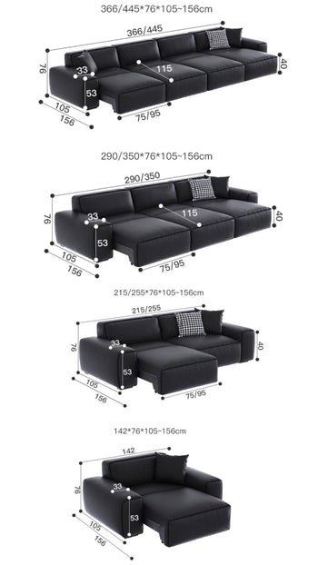 Home Atelier Kingston Electric Motorized Leather Sofa Bed