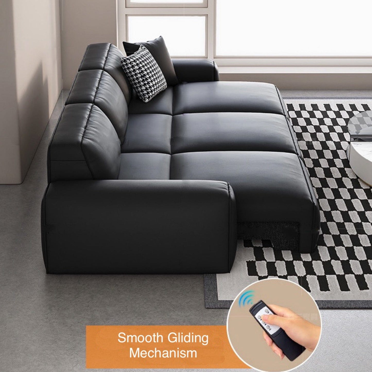 Home Atelier Kingston Electric Motorized Leather Sofa Bed