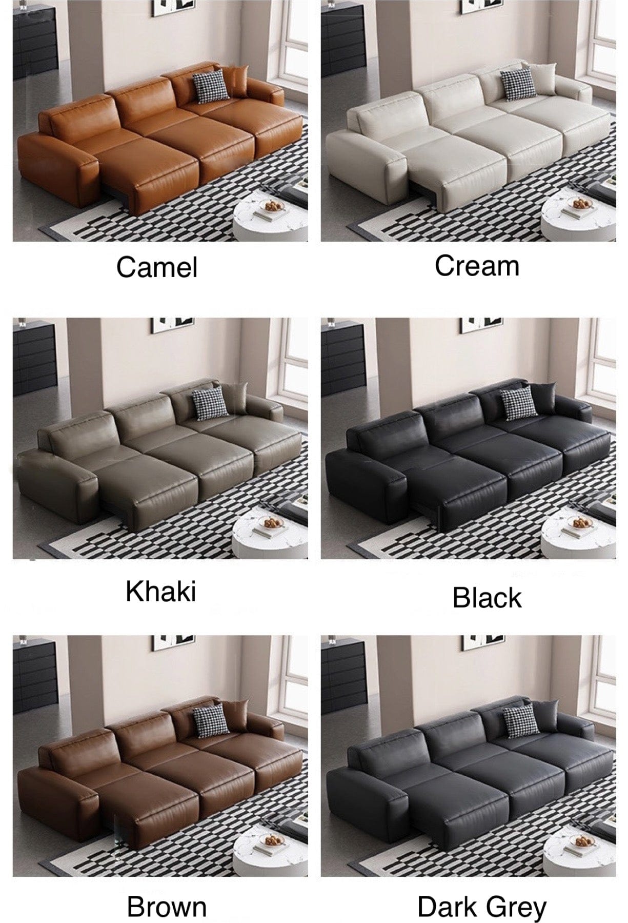 Home Atelier Kingston Electric Motorized Leather Sofa Bed
