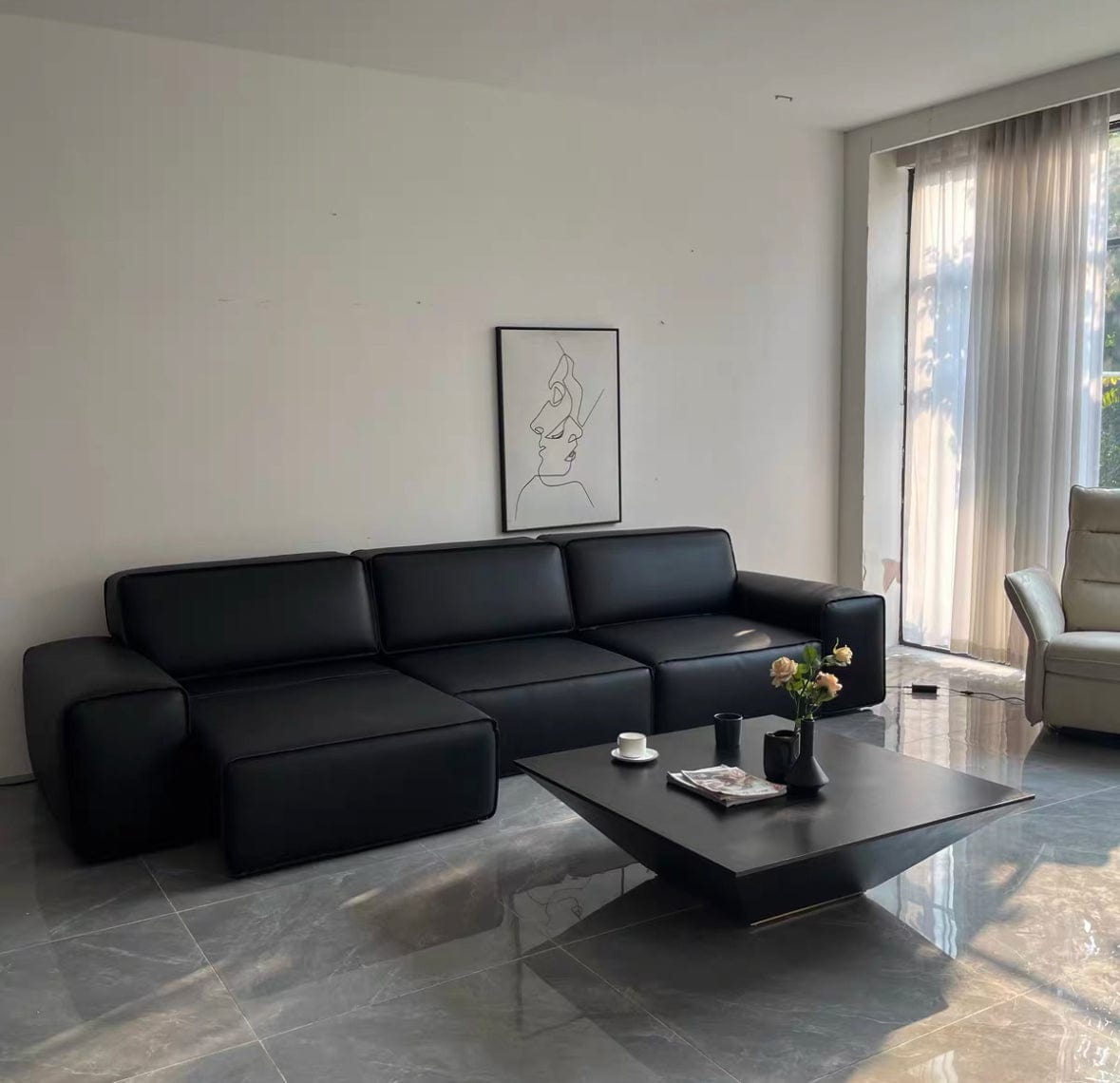 Home Atelier Kingston Electric Motorized Leather Sofa Bed