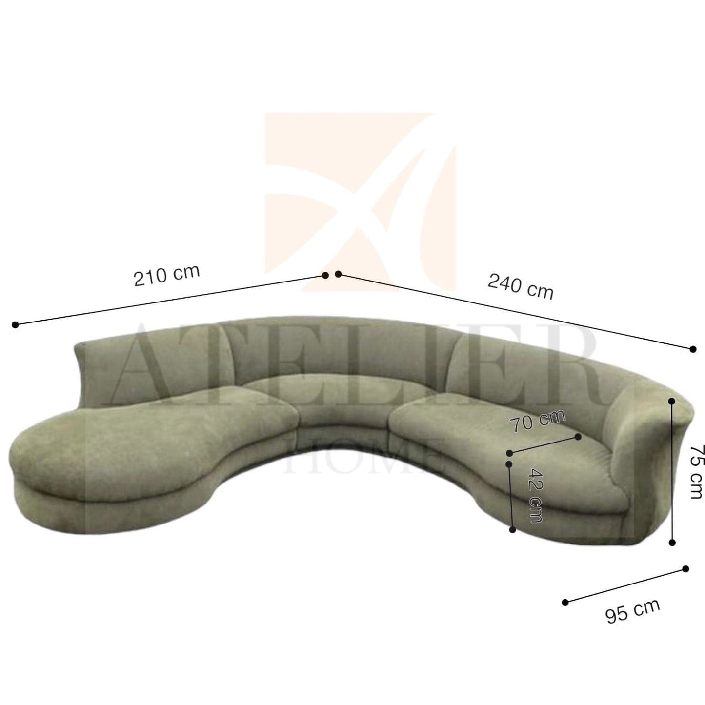 Home Atelier Kiran Curve Sofa