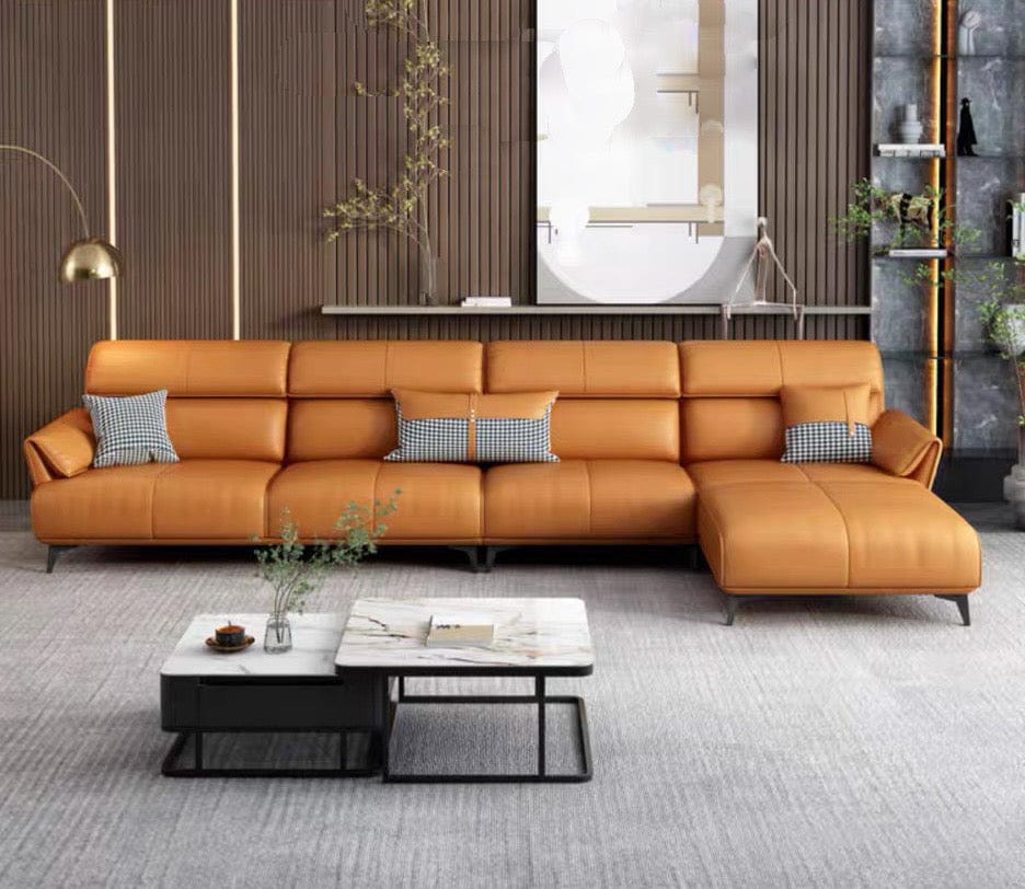 Home Atelier Lawrence Leather Sectional Sofa