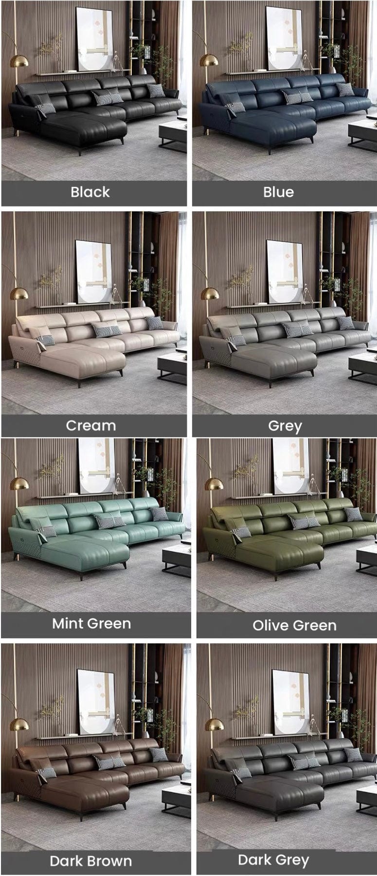 Home Atelier Lawrence Leather Sectional Sofa