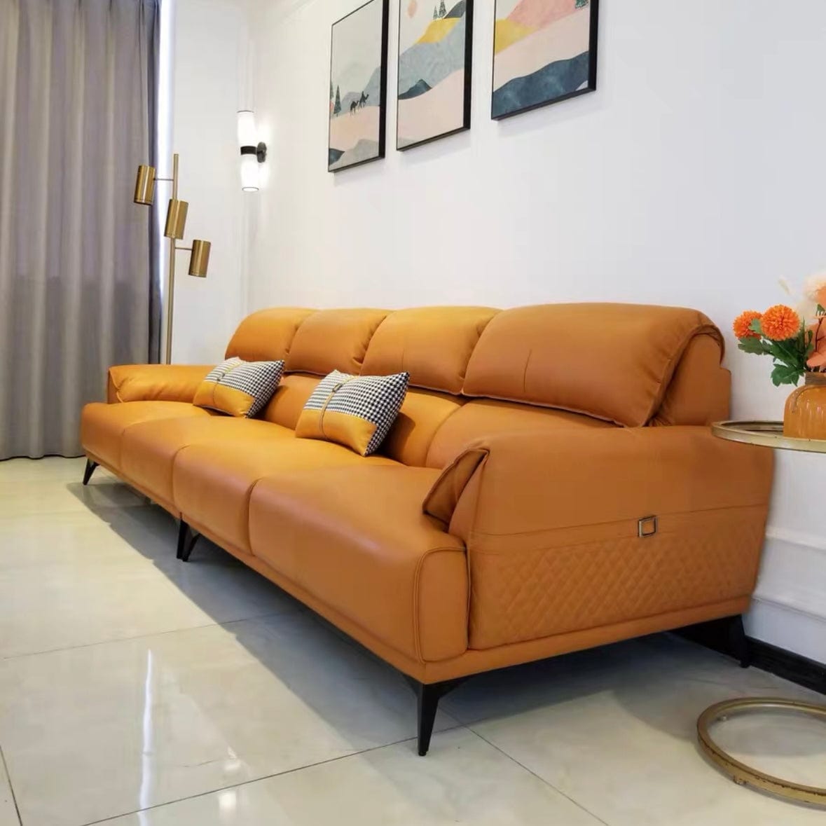 Home Atelier Lawrence Leather Sectional Sofa