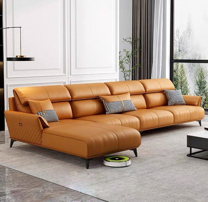 Home Atelier Lawrence Leather Sectional Sofa