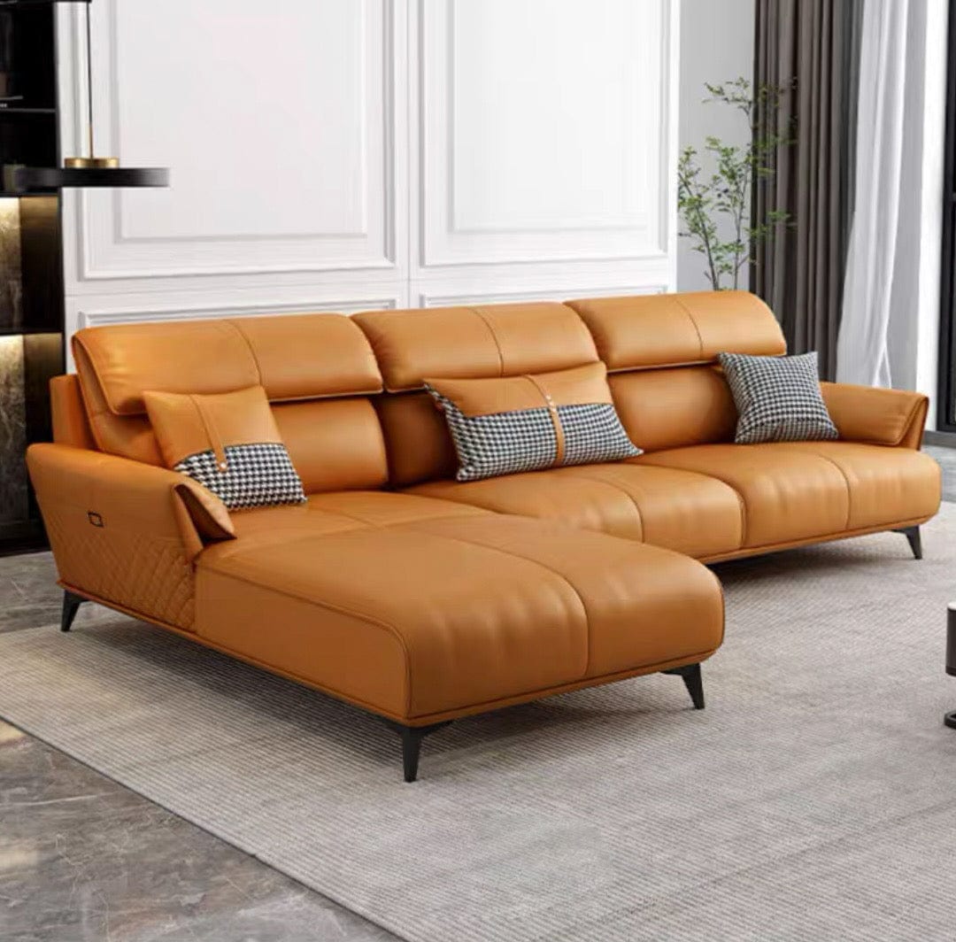 Home Atelier Lawrence Leather Sectional Sofa