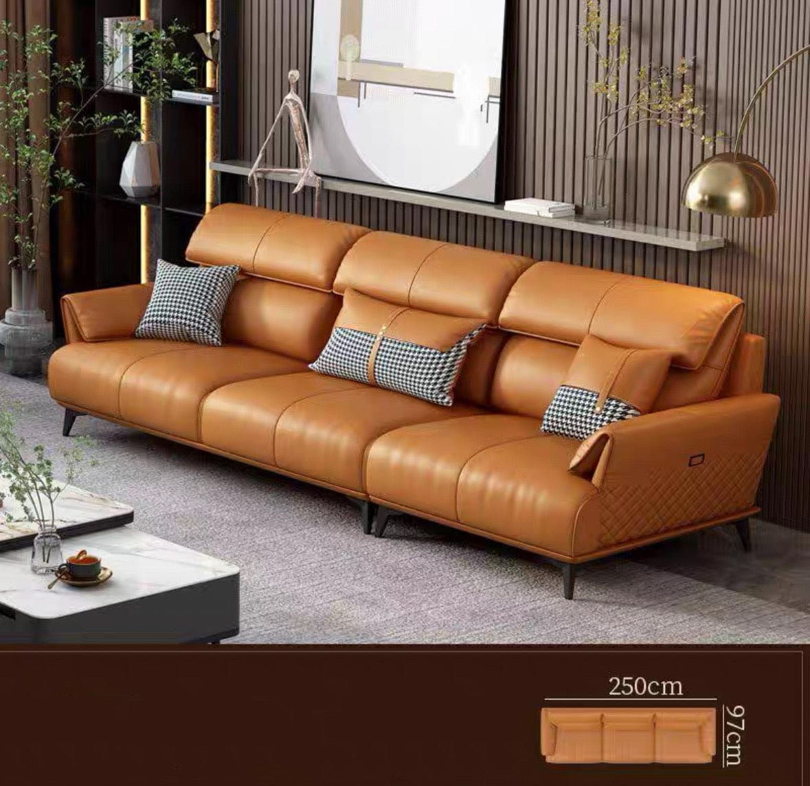 Home Atelier Lawry Leather Sectional Sofa