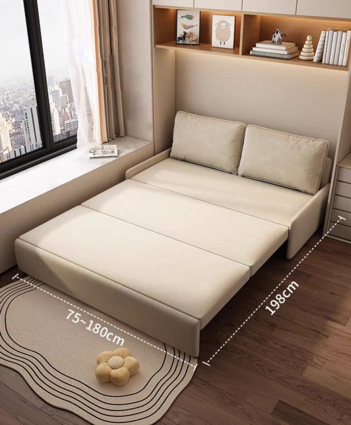 Home Atelier Leah Scratch Resistant Foldable Sofa Bed