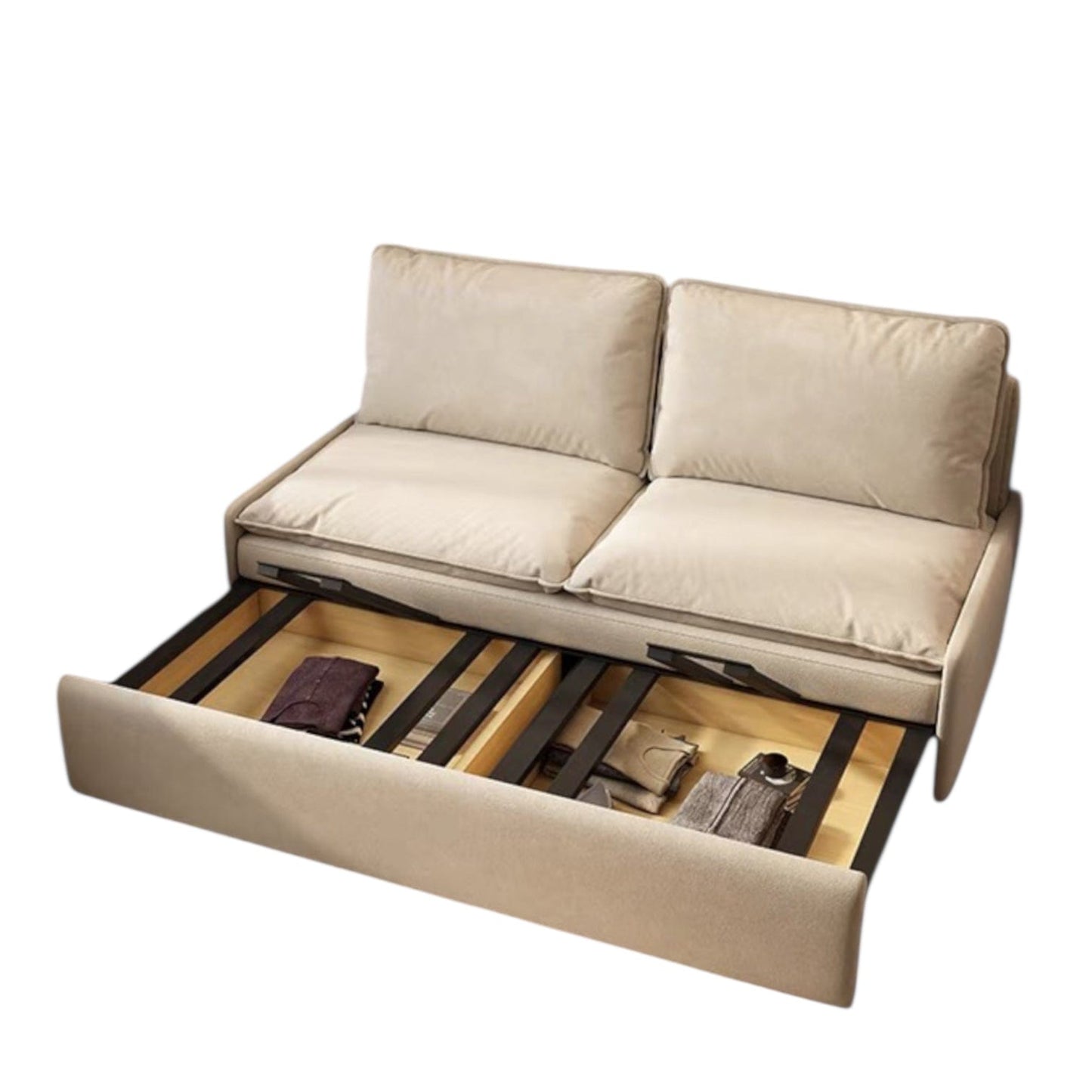 Home Atelier Leah Scratch Resistant Pull-out Storage Sofa Bed