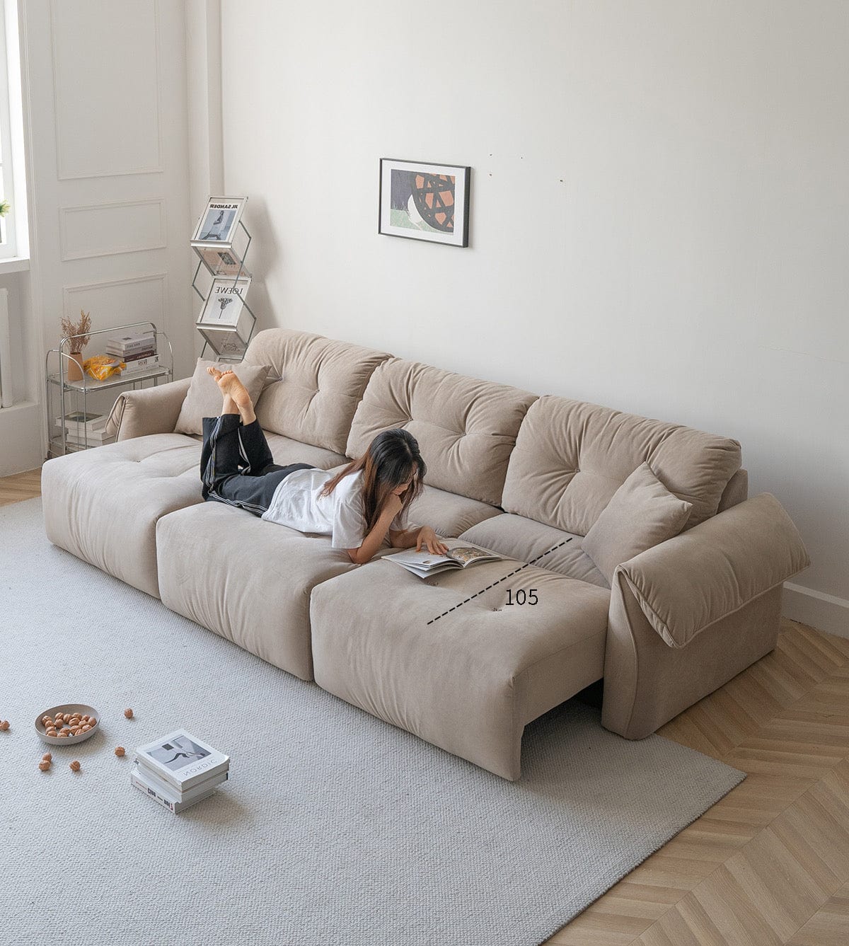 Home Atelier Leanne Scratch Resistant Electric Sofa Bed