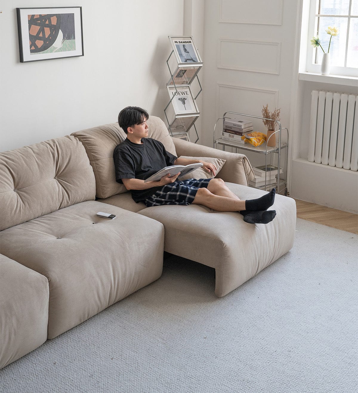 Home Atelier Leanne Scratch Resistant Electric Sofa Bed