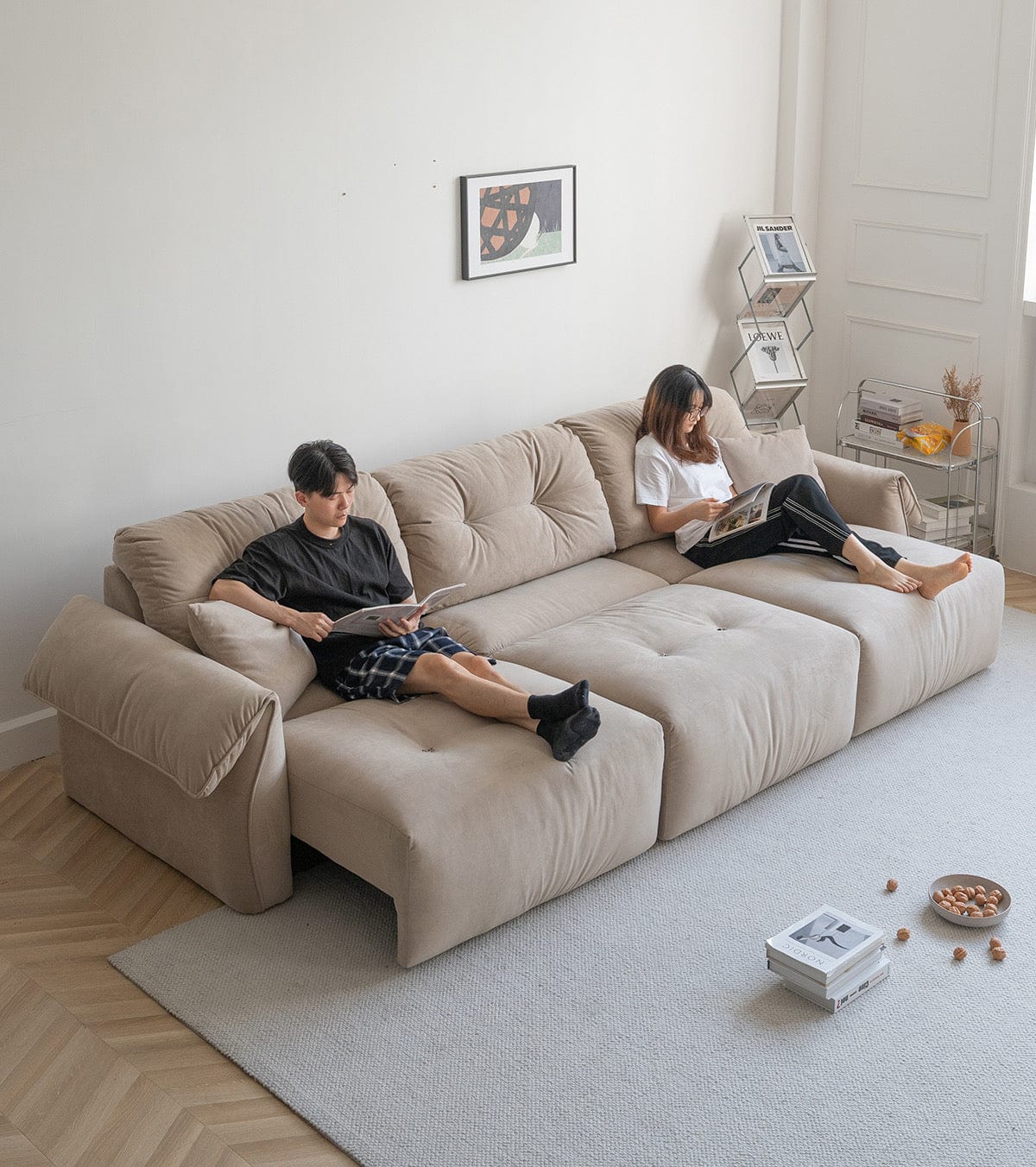 Home Atelier Leanne Scratch Resistant Electric Sofa Bed